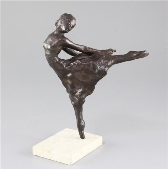 § Sydney Harpley (1927-1992). A bronze figure, Dancer, 8in. (with original purchase receipt)